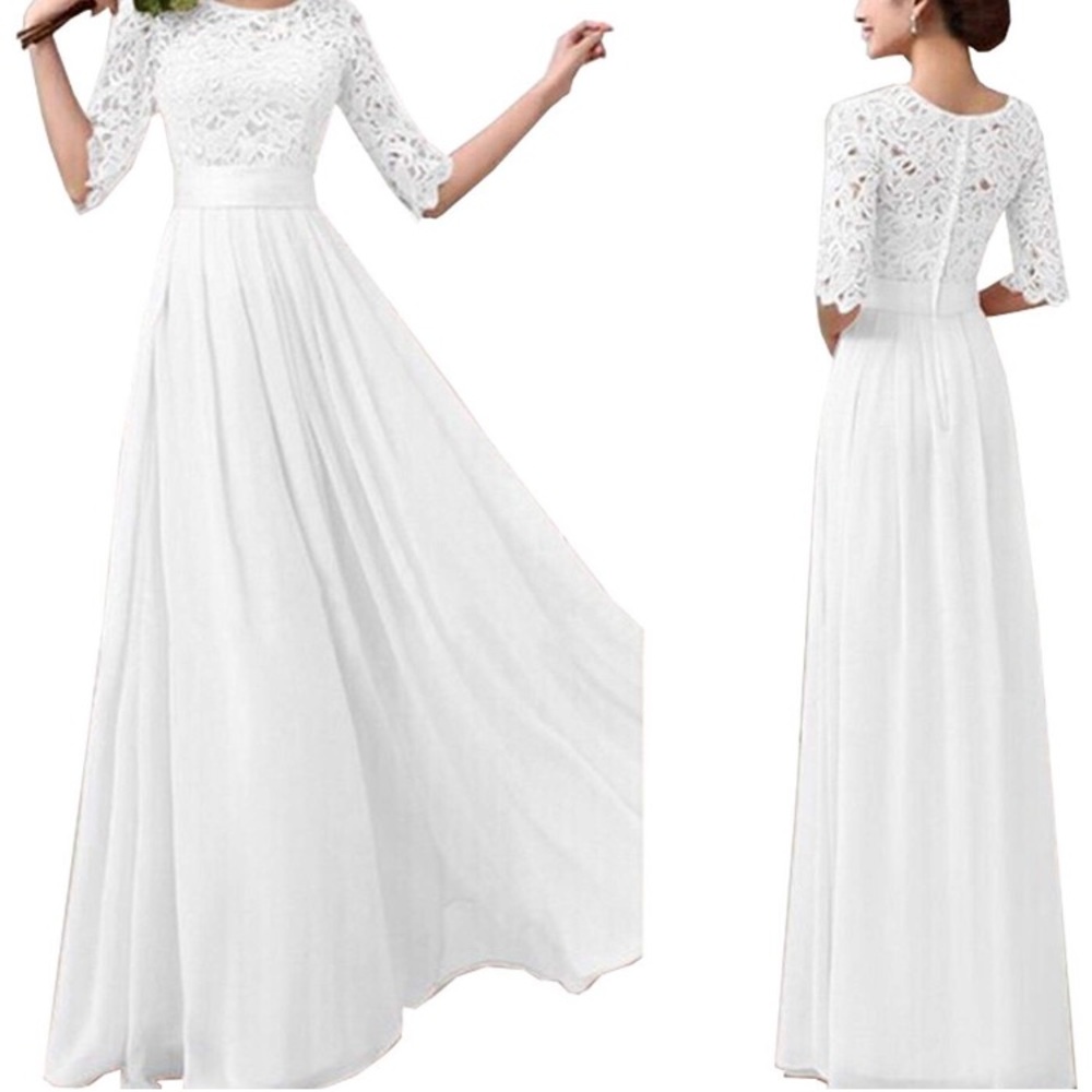 White Lace Bridal Gown